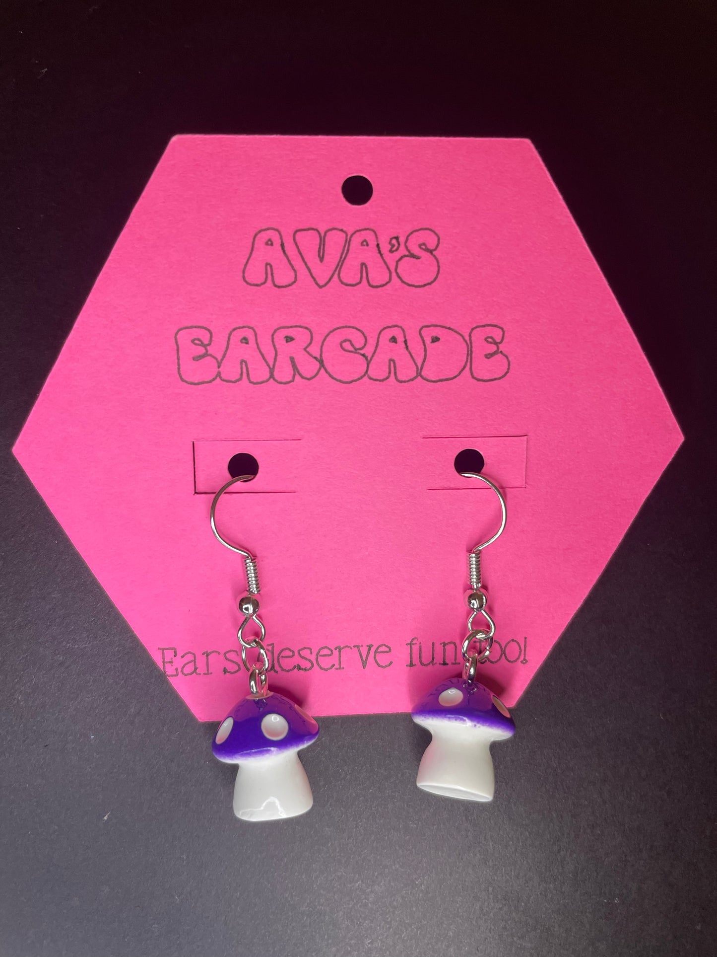 Magic Cap Mushroom Earrings