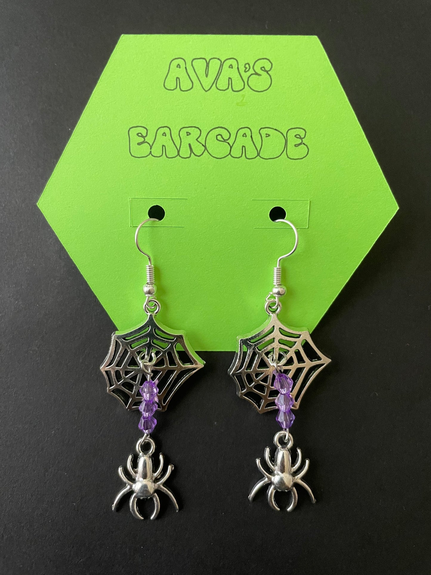 Webbed in Glam Spider Earrings