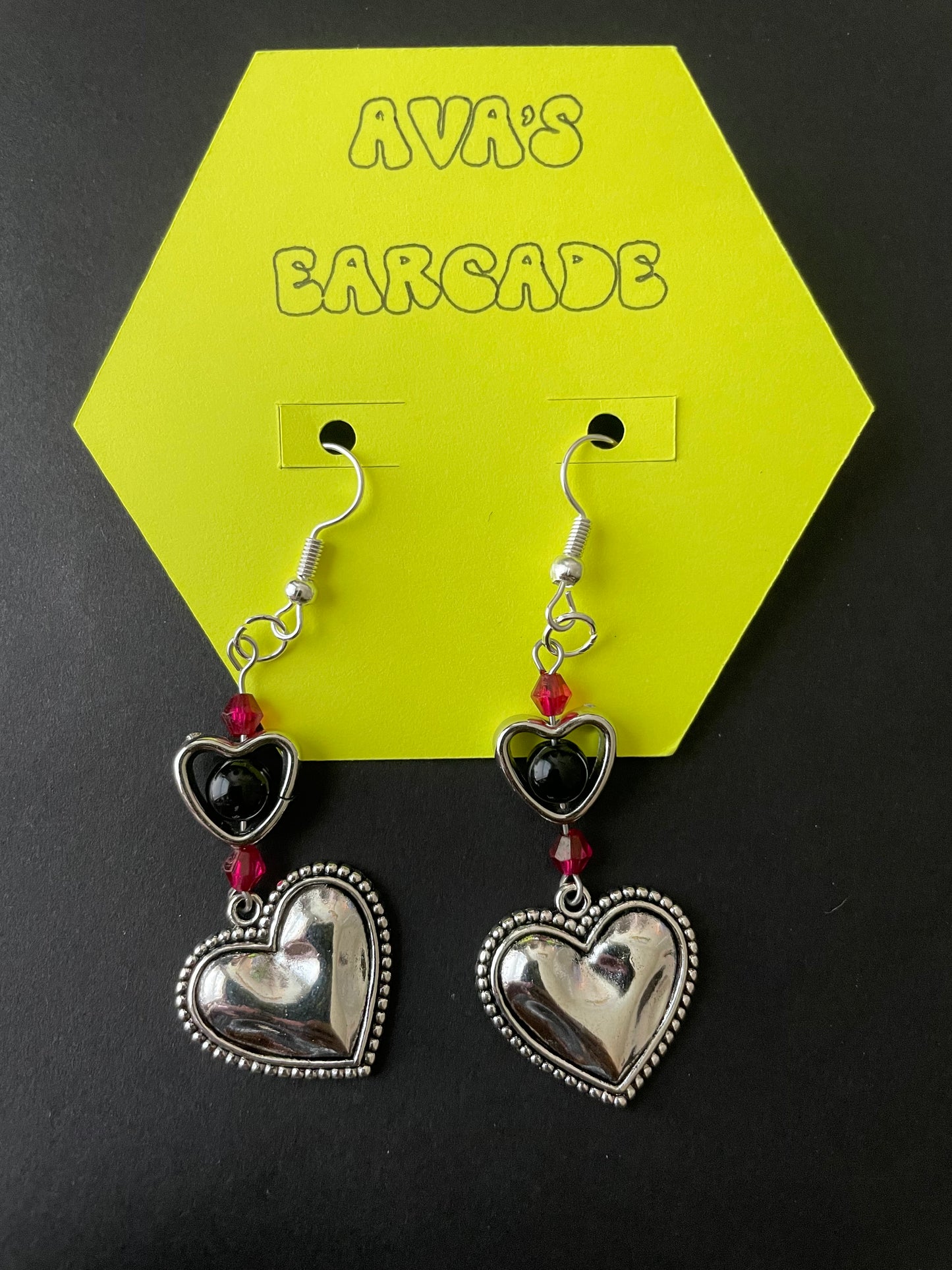 Vampire Heart Halloween Earrings