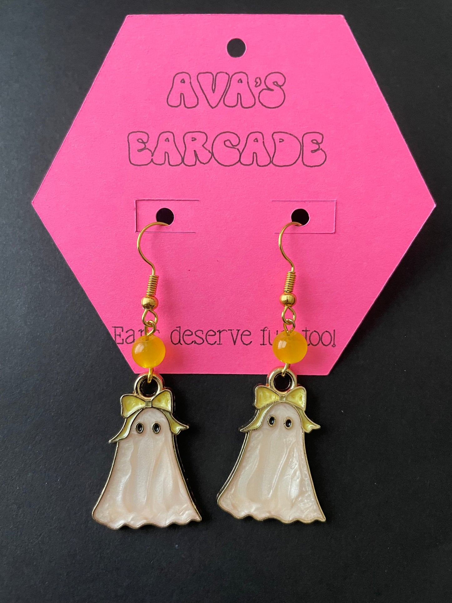 Bow Boo 🎀 Ghost Earrings